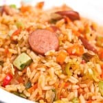 arroz con salchichas